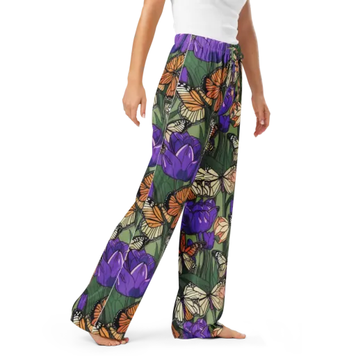Monarch Iris on a Women's Pajama Pants