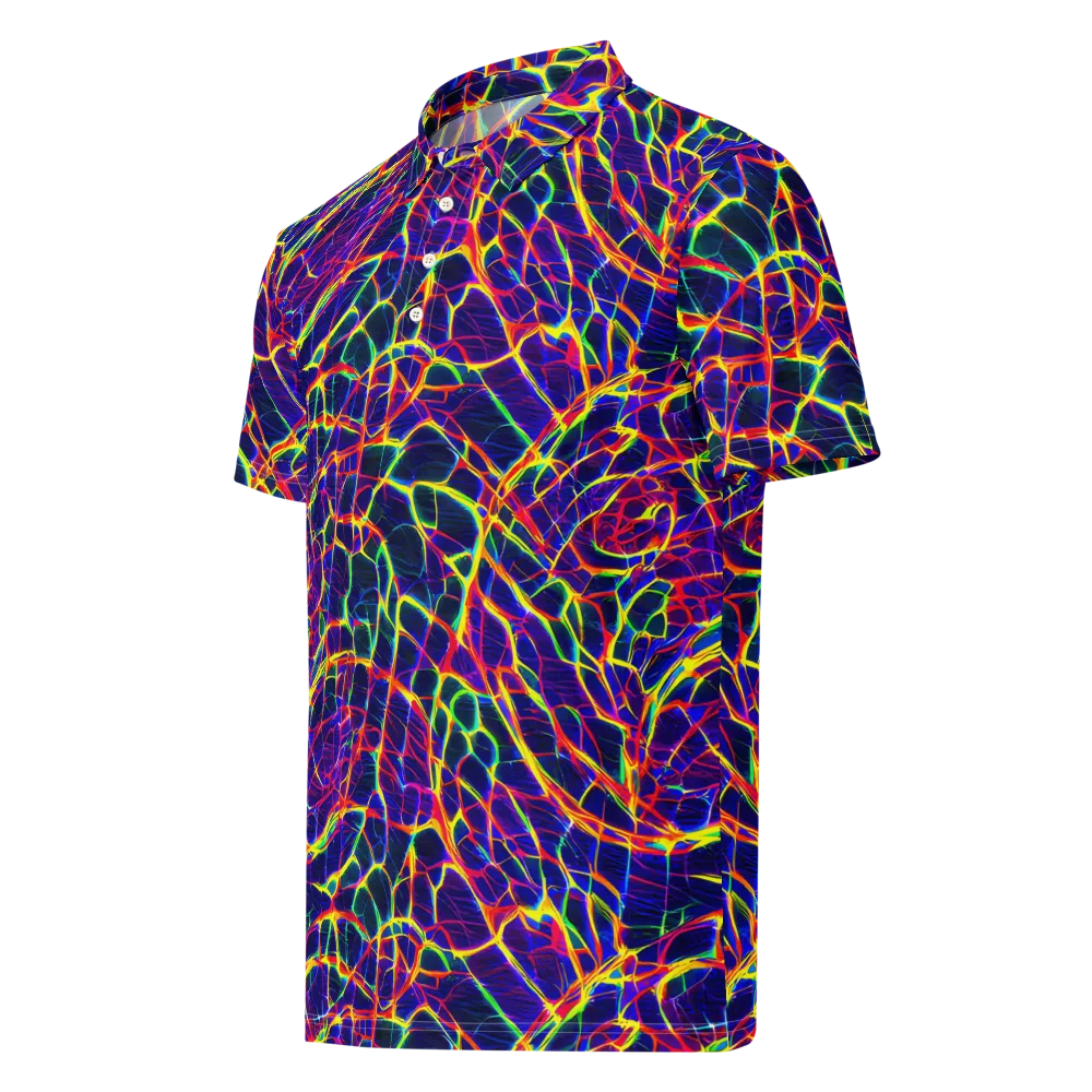 Acid Network on Men's Slim Fit Polo Shirt — Left Front