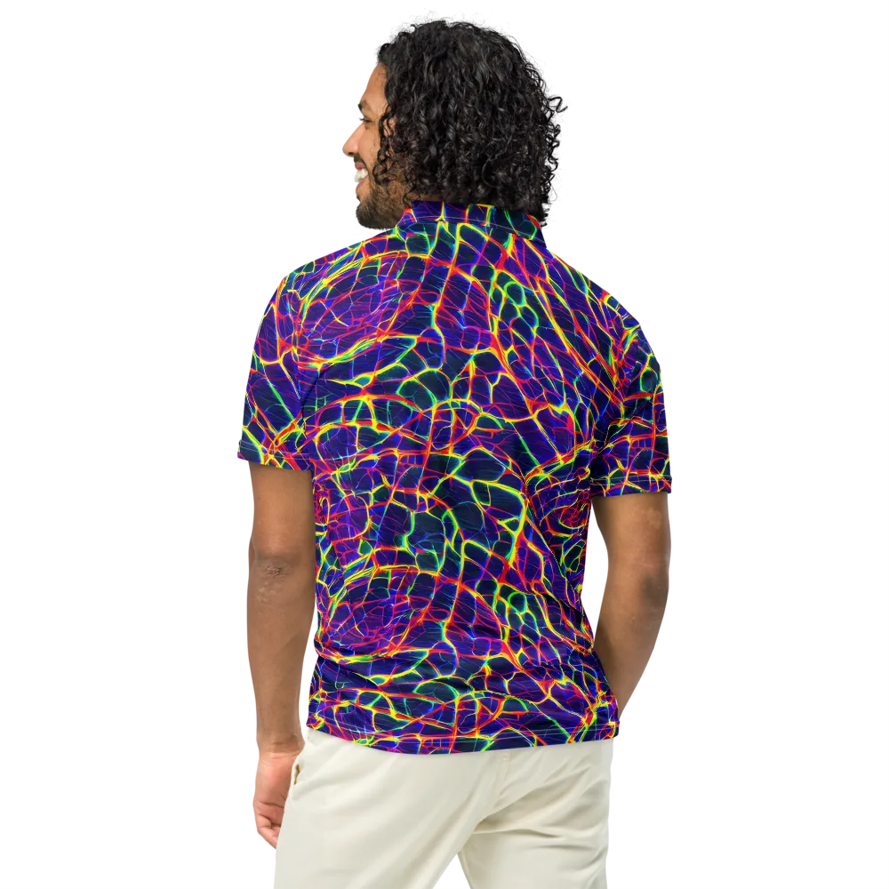 Acid Network on Men's Slim Fit Polo Shirt — Back