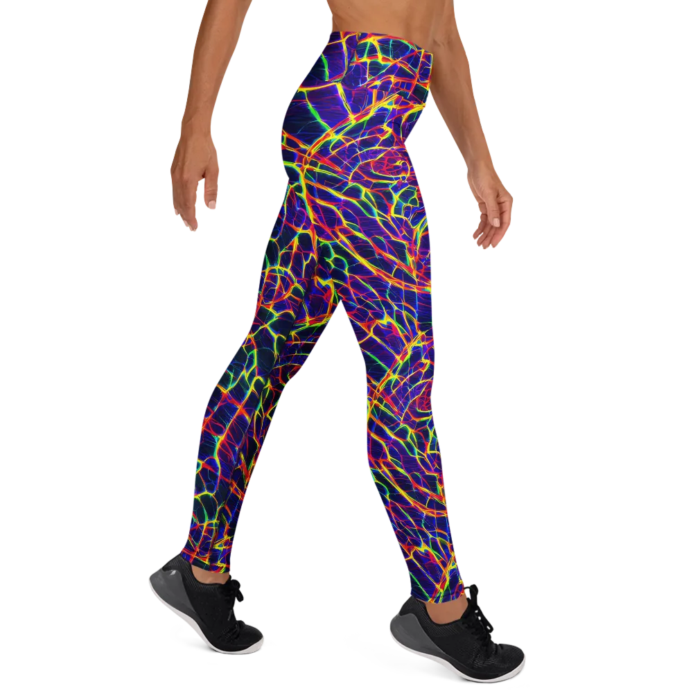 Acid Network on Yoga Leggings — Right