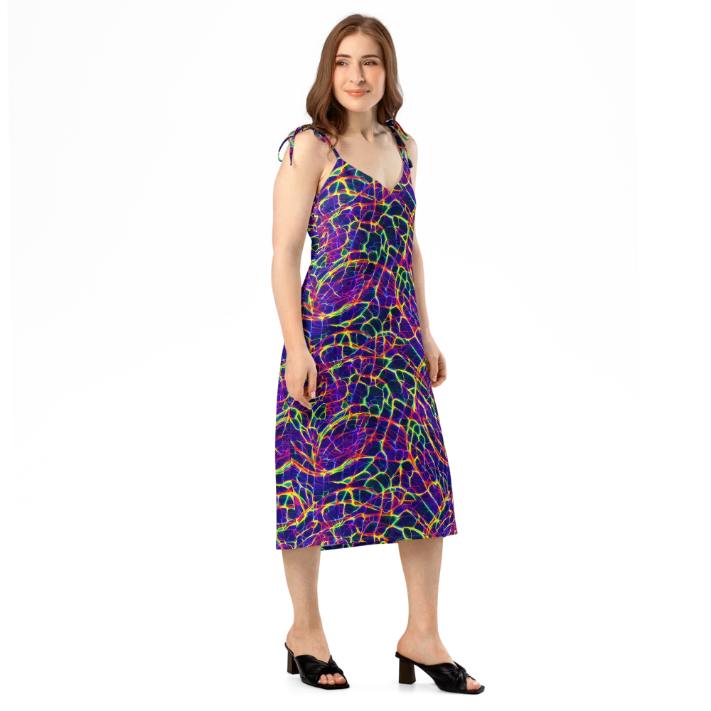Acid Network on Slip Dress — Right Front