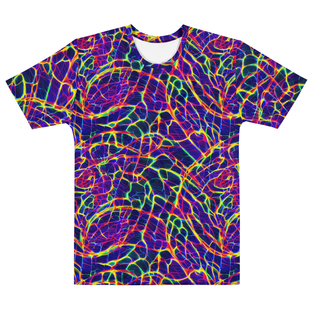 Acid Network on Men's Cotton Crew Neck T-Shirt — Front