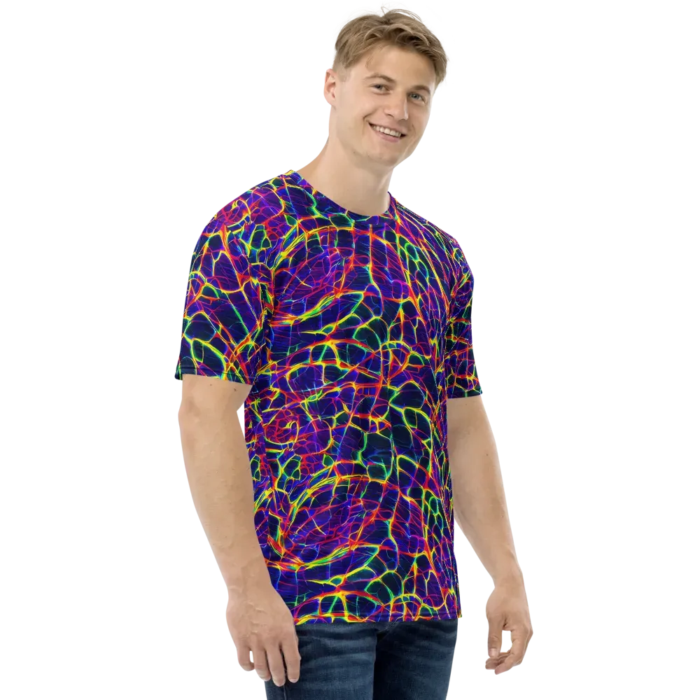 Acid Network on Men's Crew Neck T-Shirt — Right