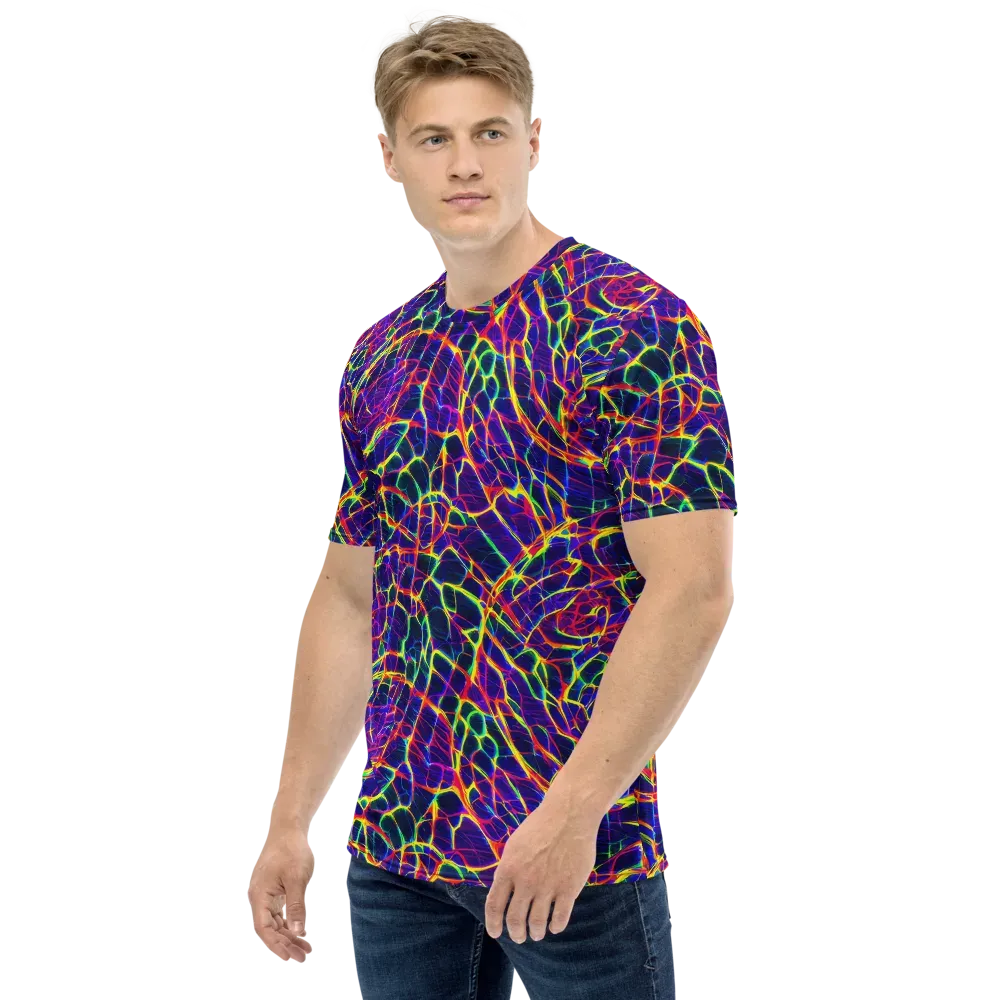 Acid Network on Men's Crew Neck T-Shirt — Left