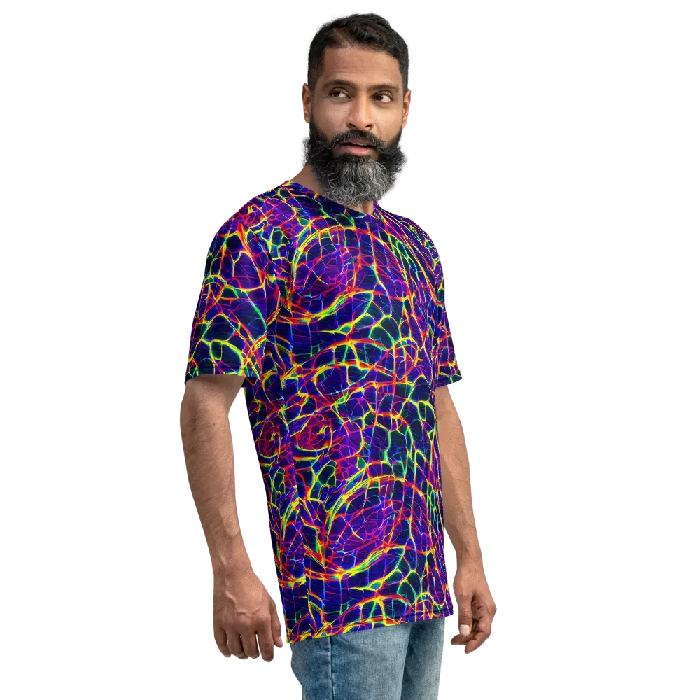 Acid Network on Men's Crew Neck T-Shirt — Right