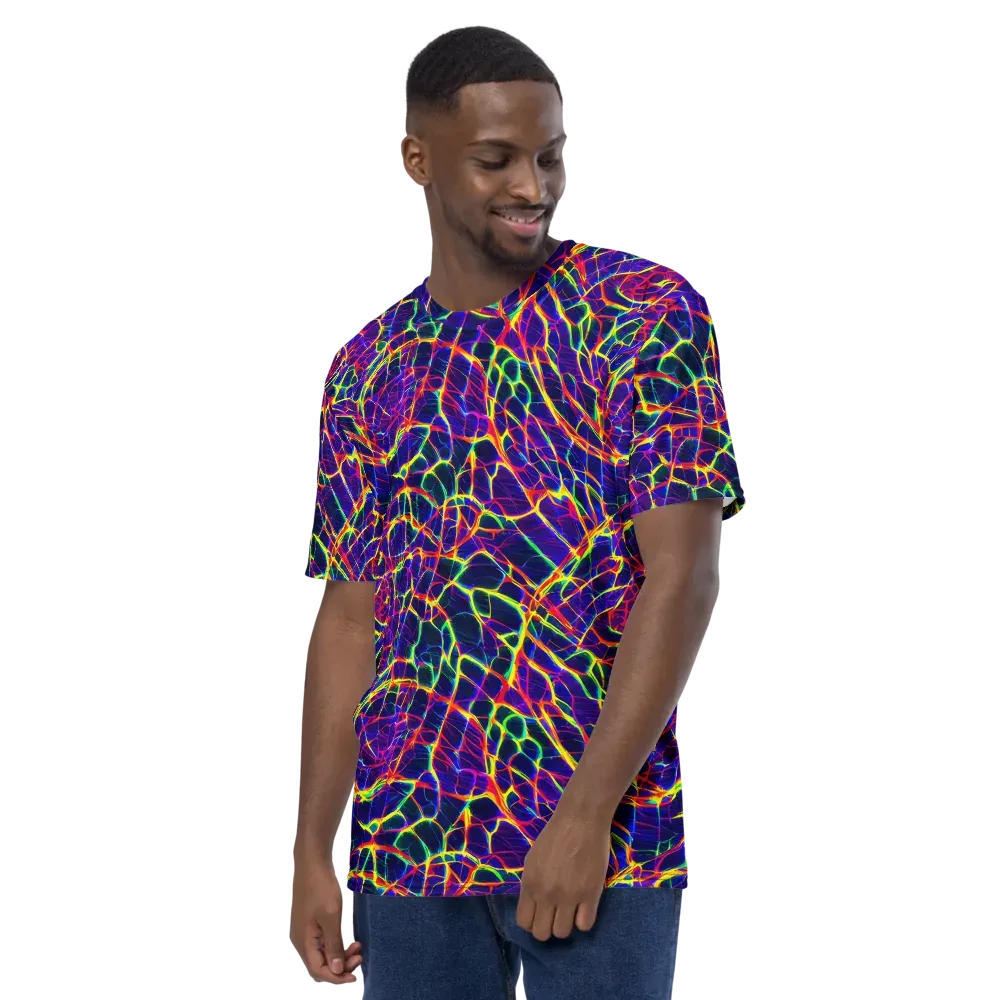 Acid Network on Men's Crew Neck T-Shirt — Left