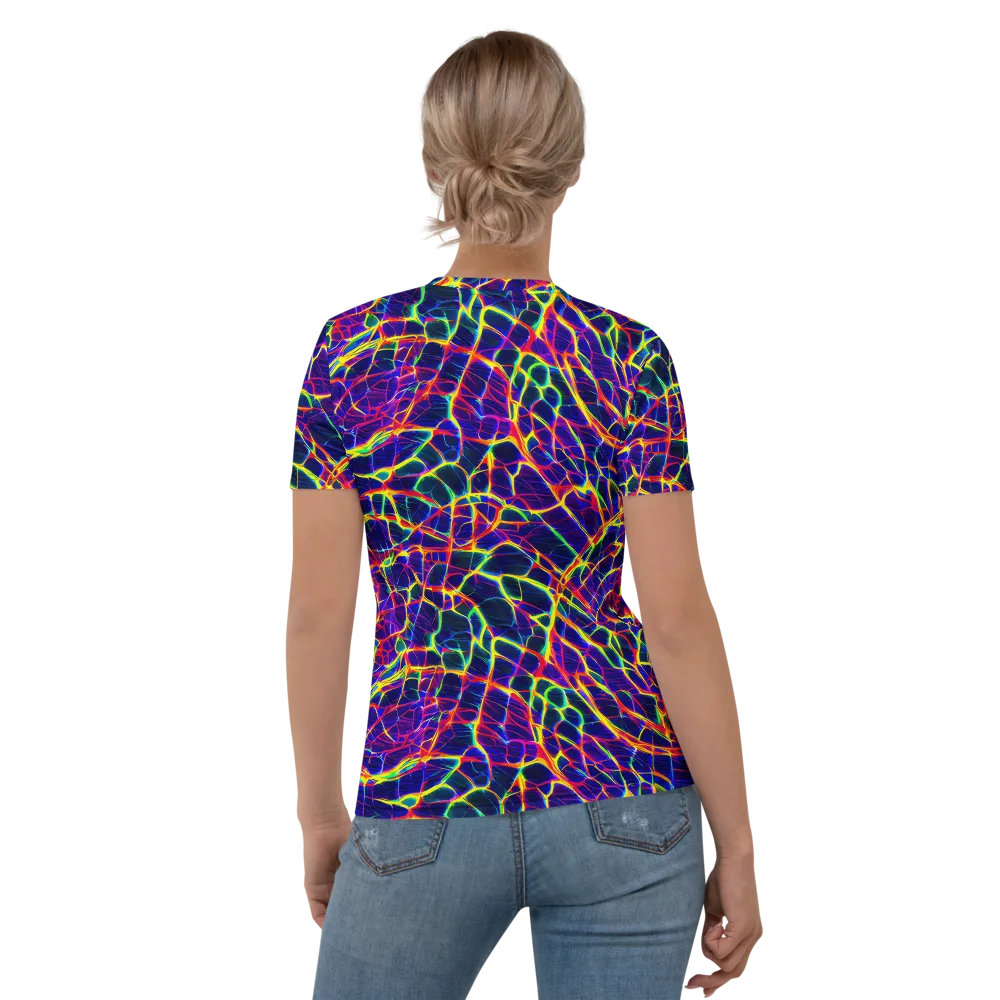 Acid Network on Women's Crew Neck T-Shirt — Back
