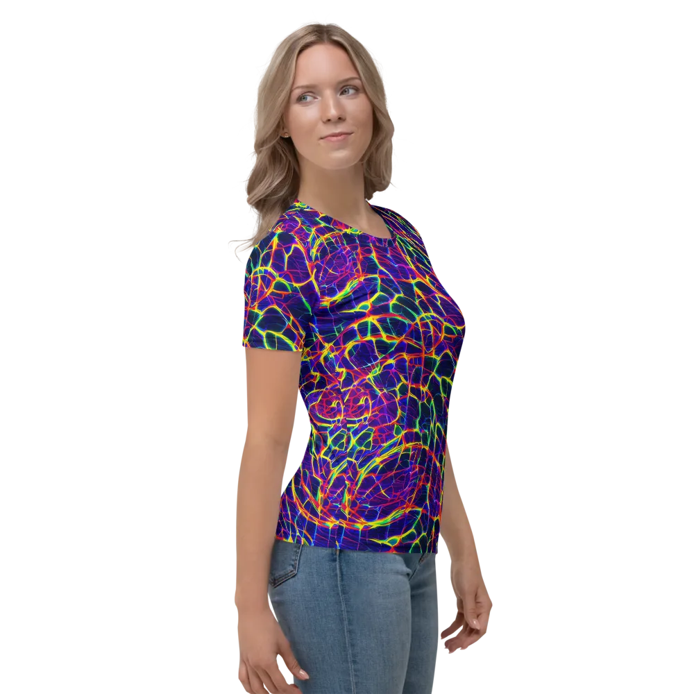 Acid Network on Women's Crew Neck T-Shirt — Right