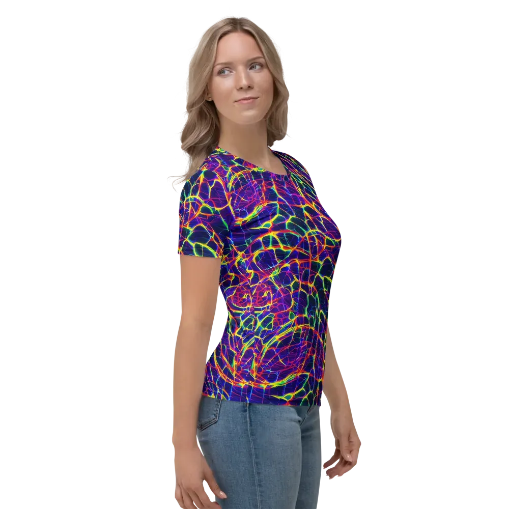 Acid Network on Women's Crew Neck T-Shirt — Right