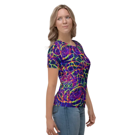 Acid Network on a Women's Crew Neck T-Shirt