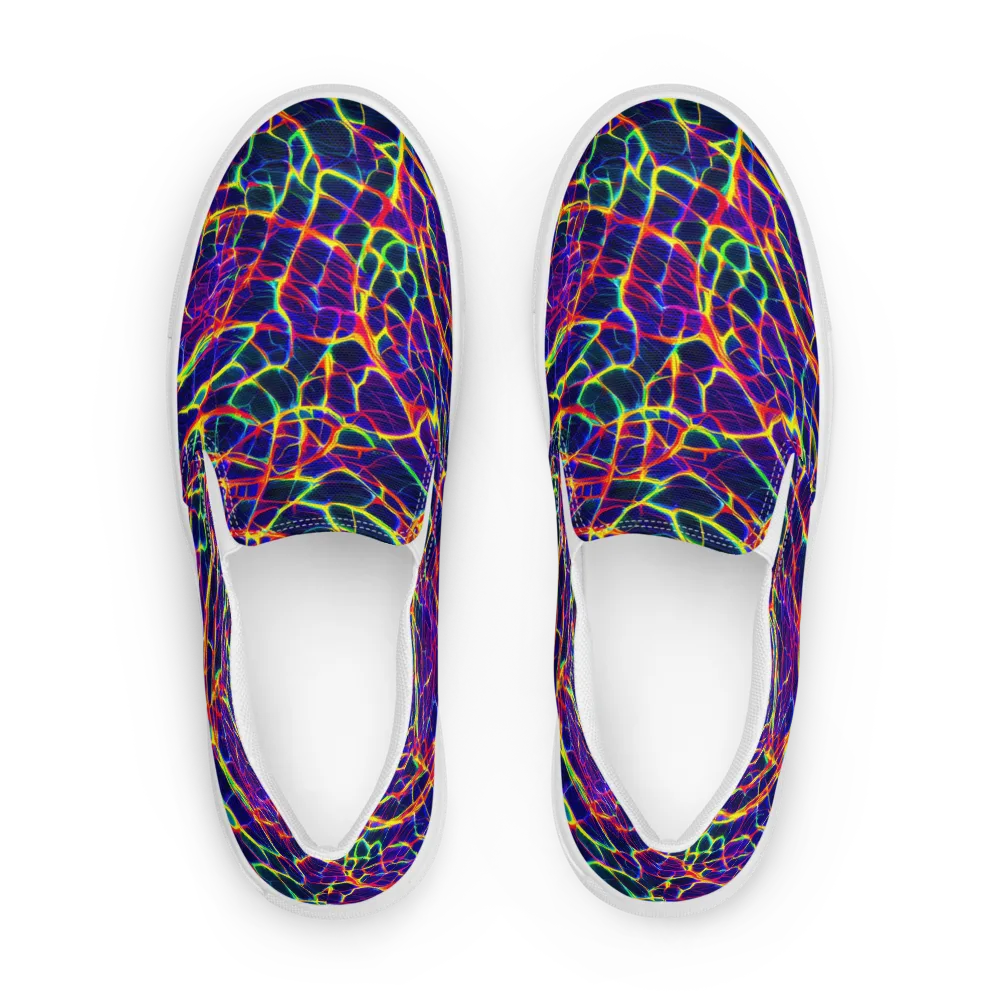 Acid Network on Women's Slip-On Canvas Shoes — Front