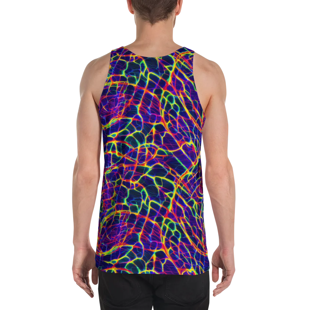 Acid Network on Men's Tank Top — Back