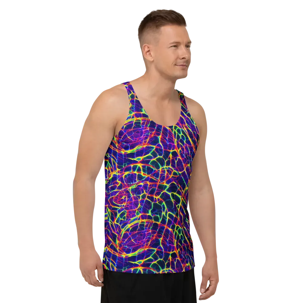 Acid Network on Men's Tank Top — Right Front