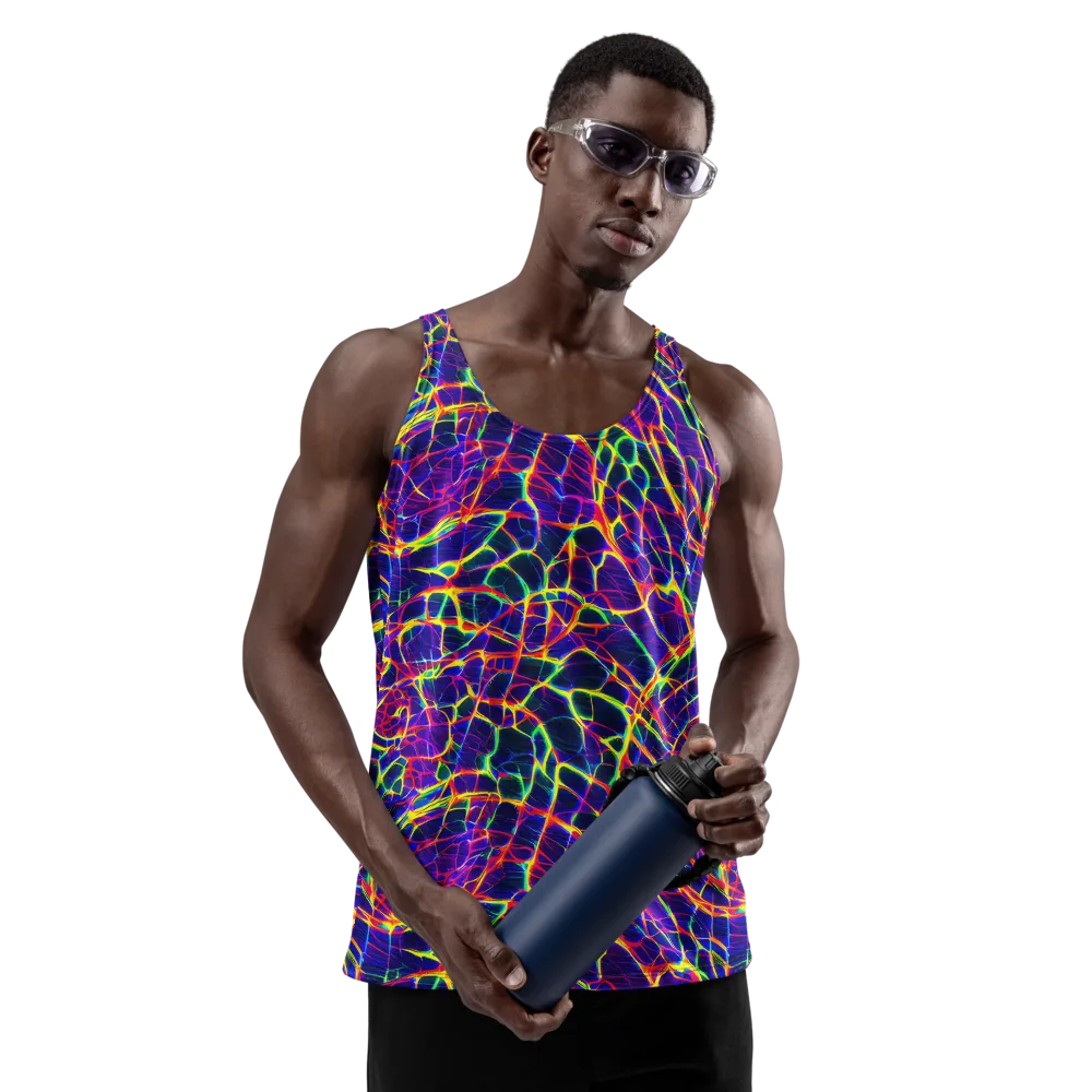 Acid Network on Men's Tank Top — Front