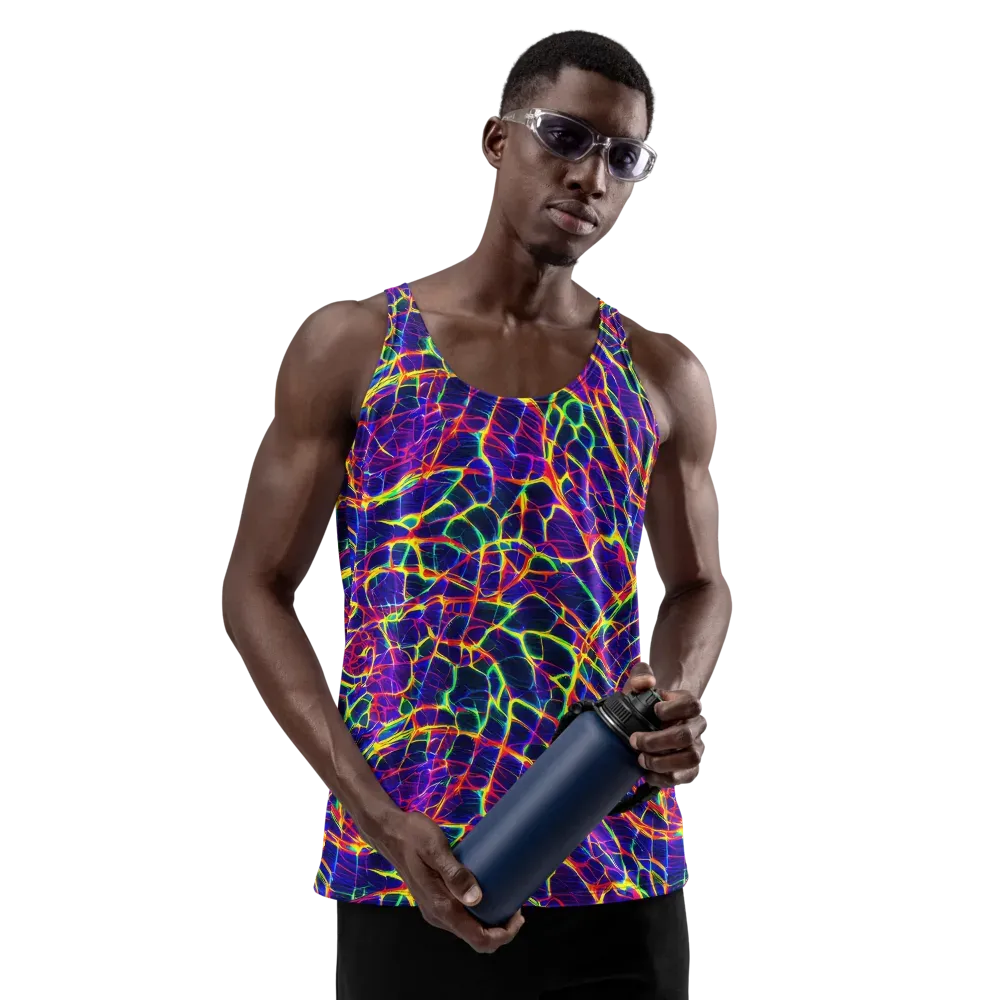 Acid Network on Men's Tank Top — Front