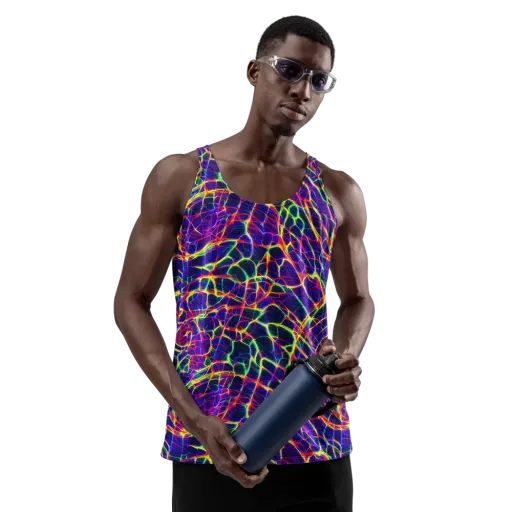 Acid Network on a Men's Tank Top