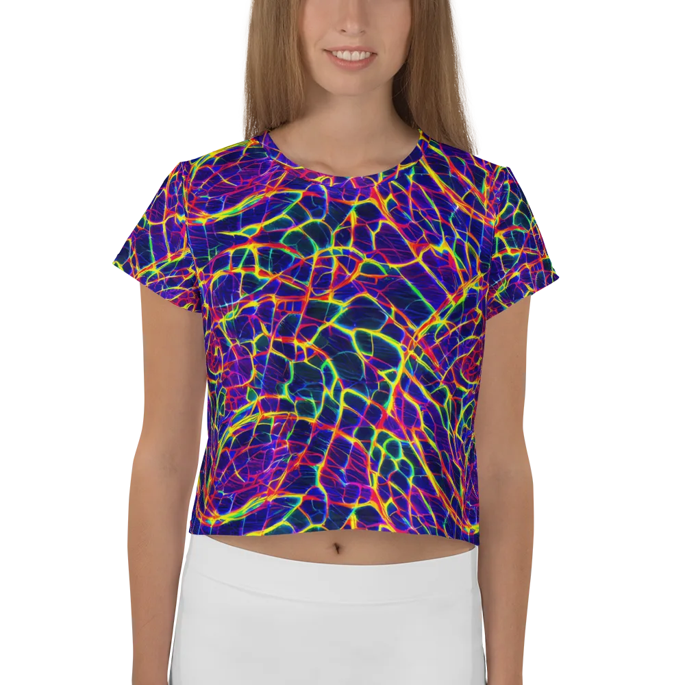 Acid Network on Crop Tee — Front