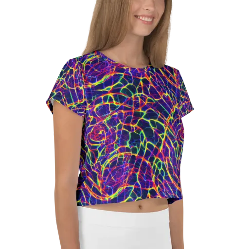 Acid Network on a Crop Tee