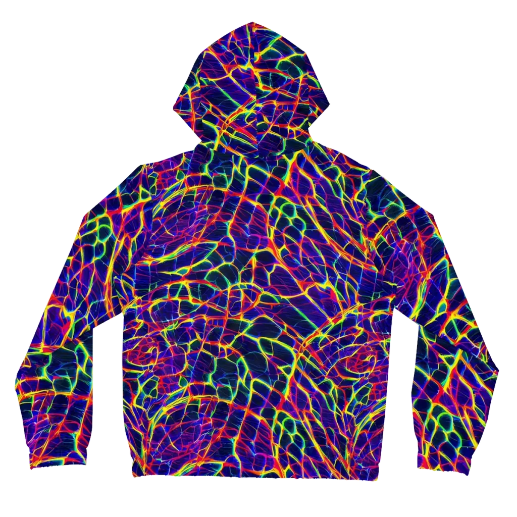 Acid Network on Women's Full-Zip Hoodie — Back