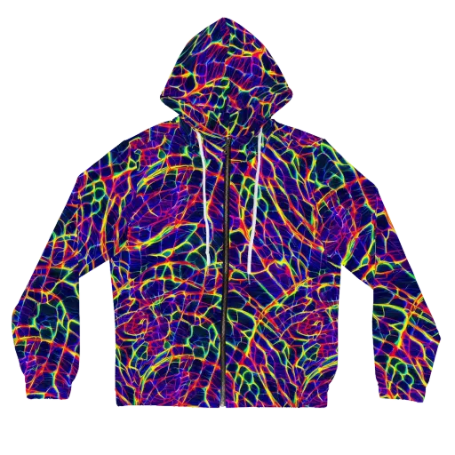 Acid Network on a Women's Full-Zip Hoodie