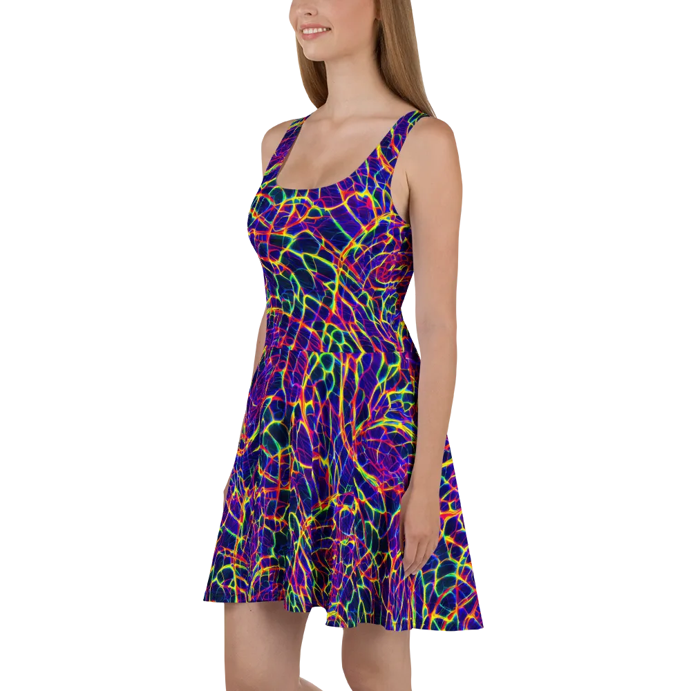 Acid Network on Skater Dress — Left