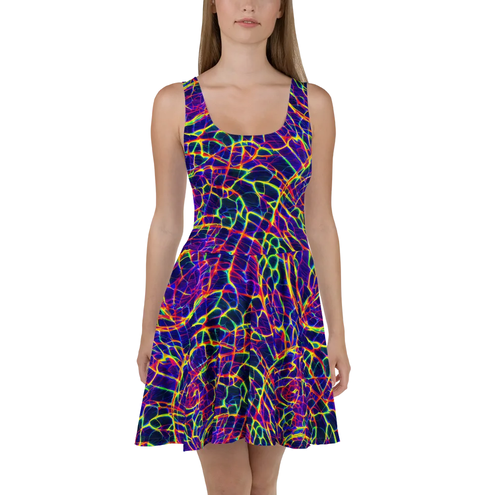 Acid Network on Skater Dress — Front