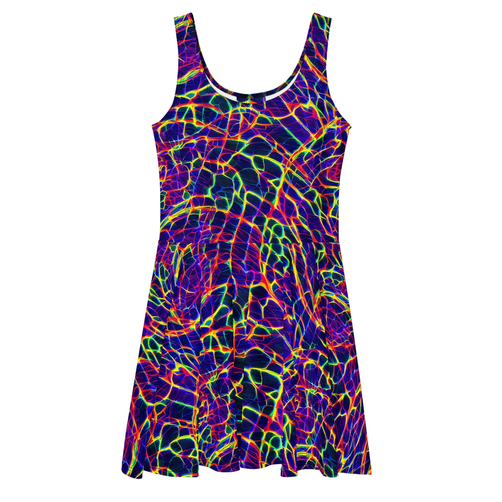 Acid Network on Skater Dress — Front