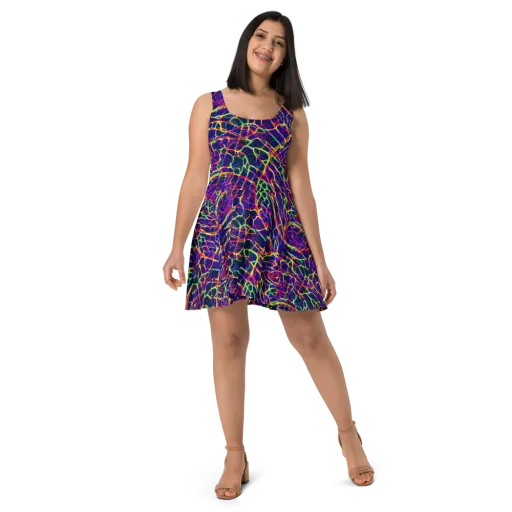 Acid Network on a Skater Dress