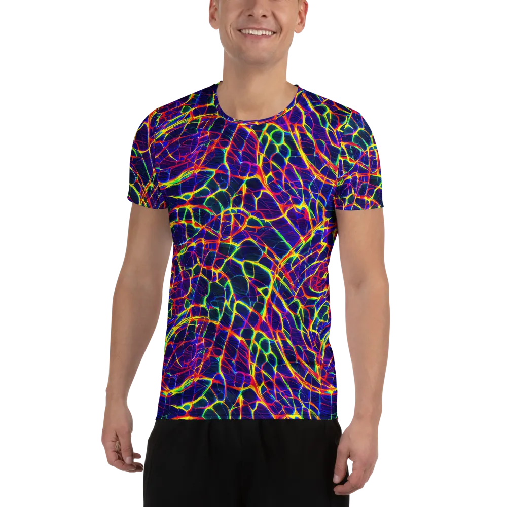 Acid Network on Men's Athletic T-Shirt — Front
