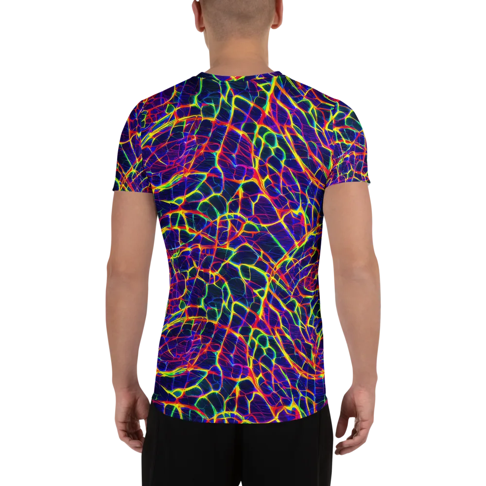 Acid Network on Men's Athletic T-Shirt — Back