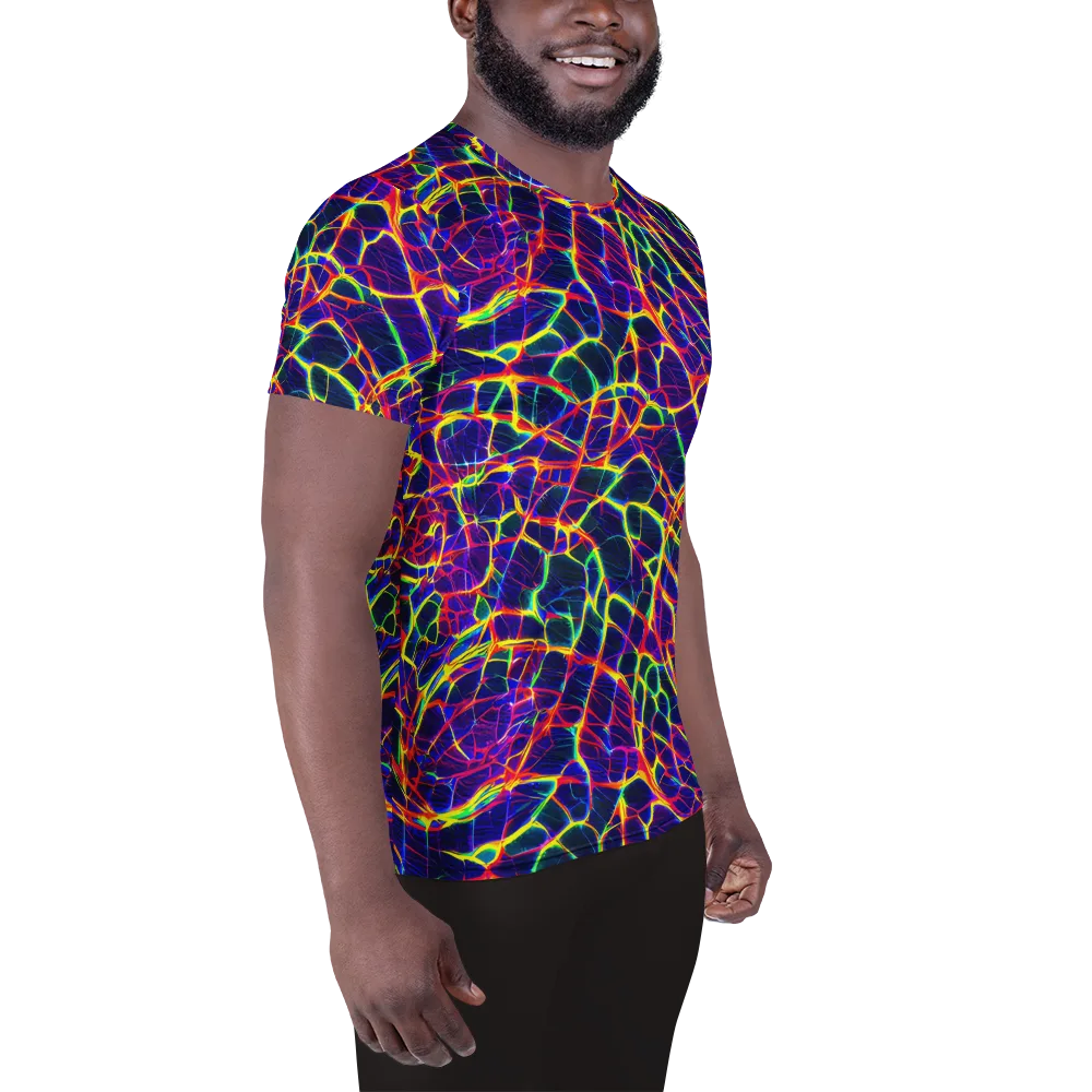 Acid Network on Men's Athletic T-Shirt — Right