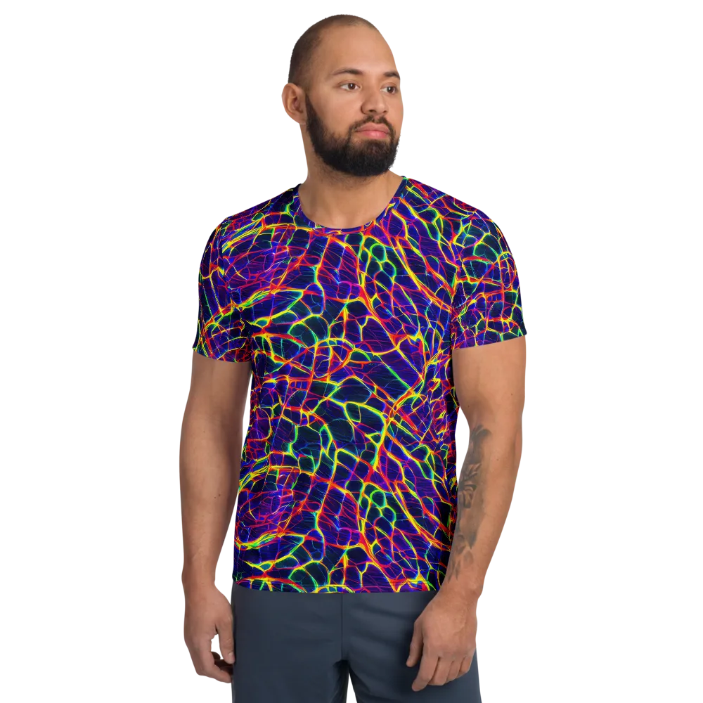 Acid Network on Men's Athletic T-Shirt — Front