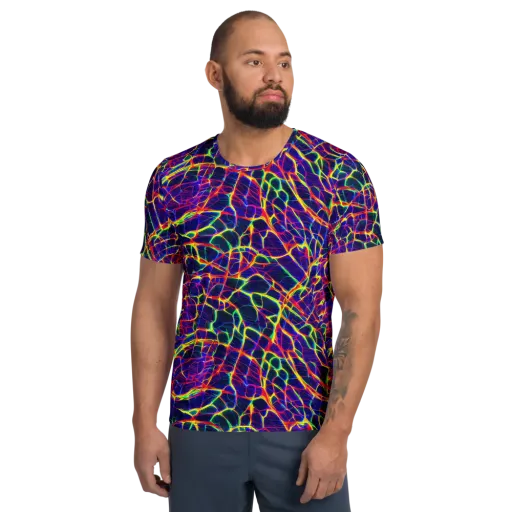 Acid Network on a Men's Athletic T-Shirt