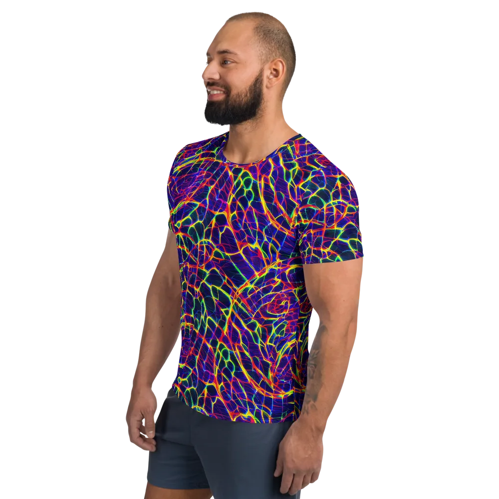 Acid Network on Men's Athletic T-Shirt — Left