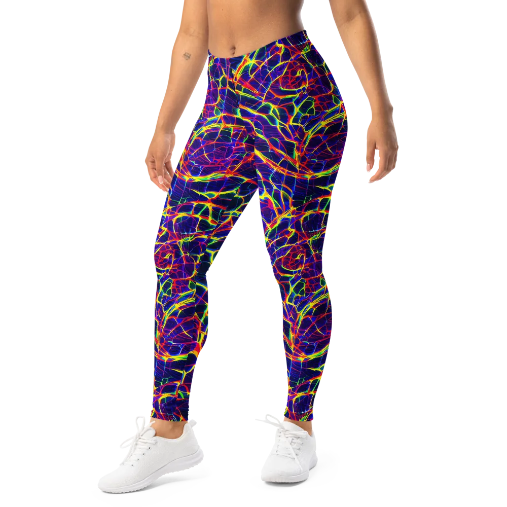 Acid Network on Leggings — Left Front