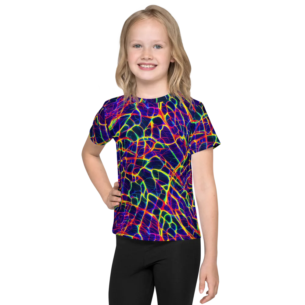 Acid Network on Kids Crew Neck T-Shirt — Front