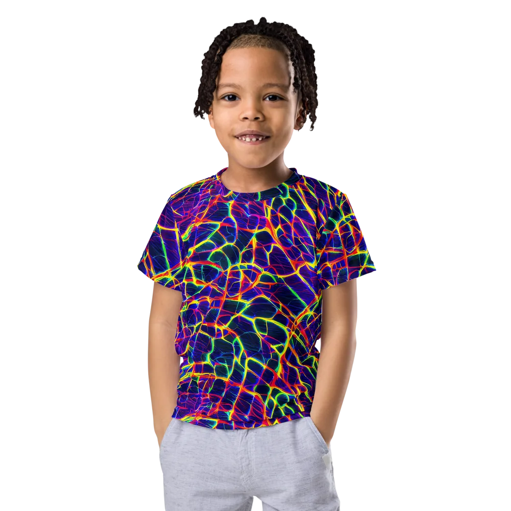 Acid Network on Kids Crew Neck T-Shirt — Front