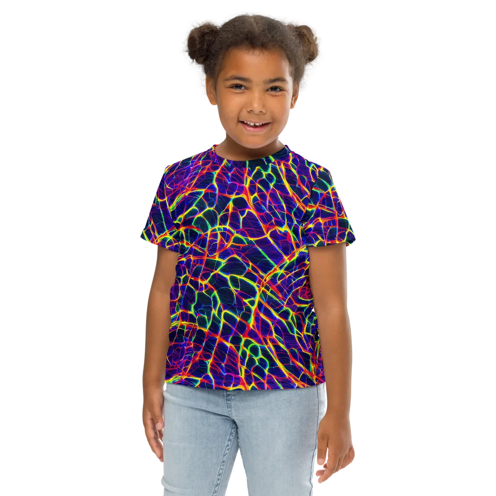 Acid Network on Kids Crew Neck T-Shirt — Front