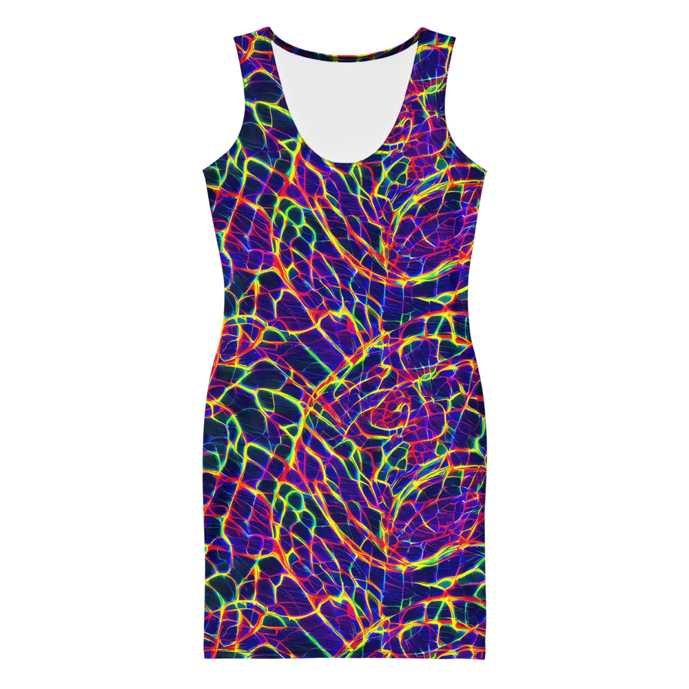 Acid Network on Bodycon Dress — Front