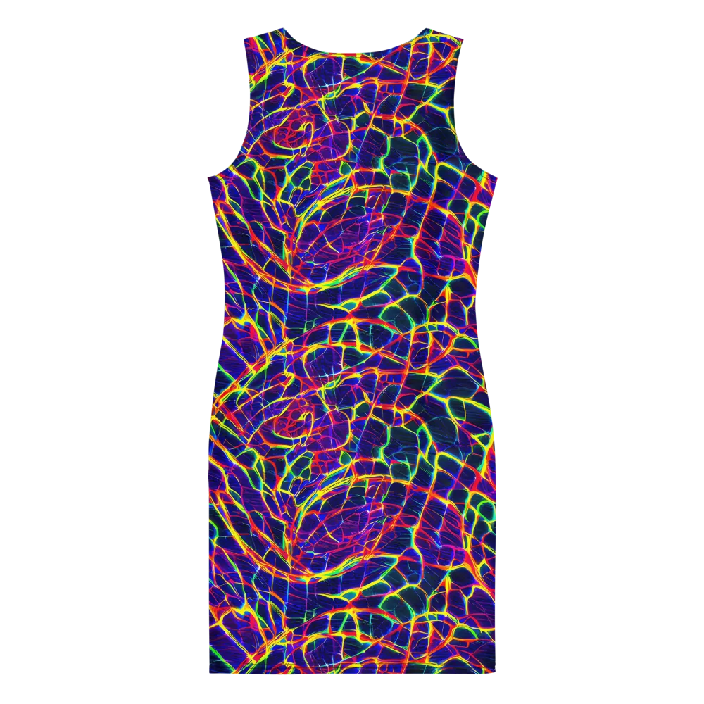 Acid Network on Bodycon Dress — Back