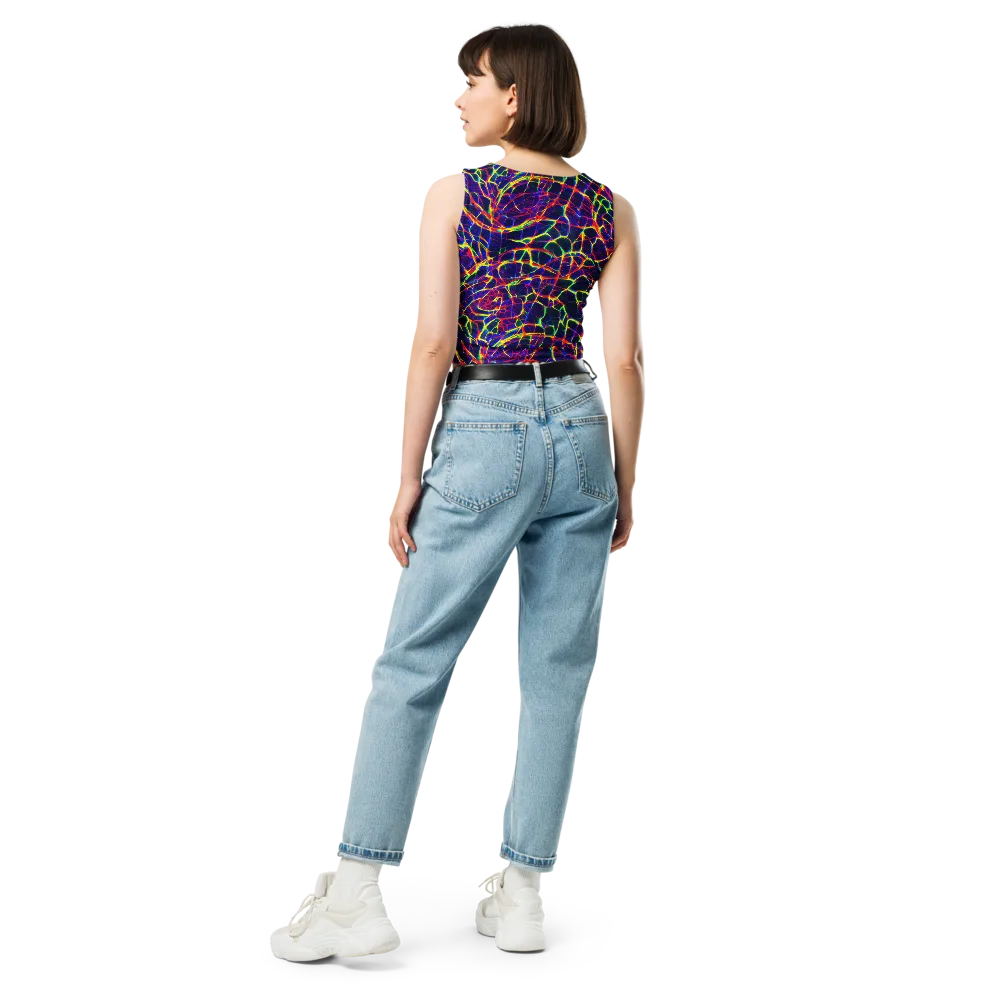 Acid Network on Crop Top — Back