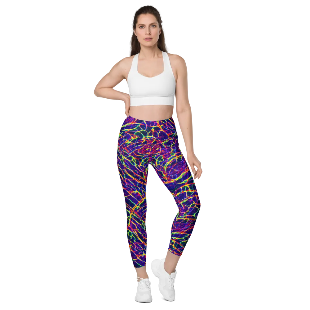 Acid Network on Leggings with Pockets — Front