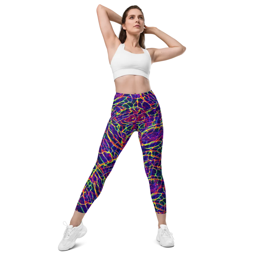 Acid Network on Leggings with Pockets — Front