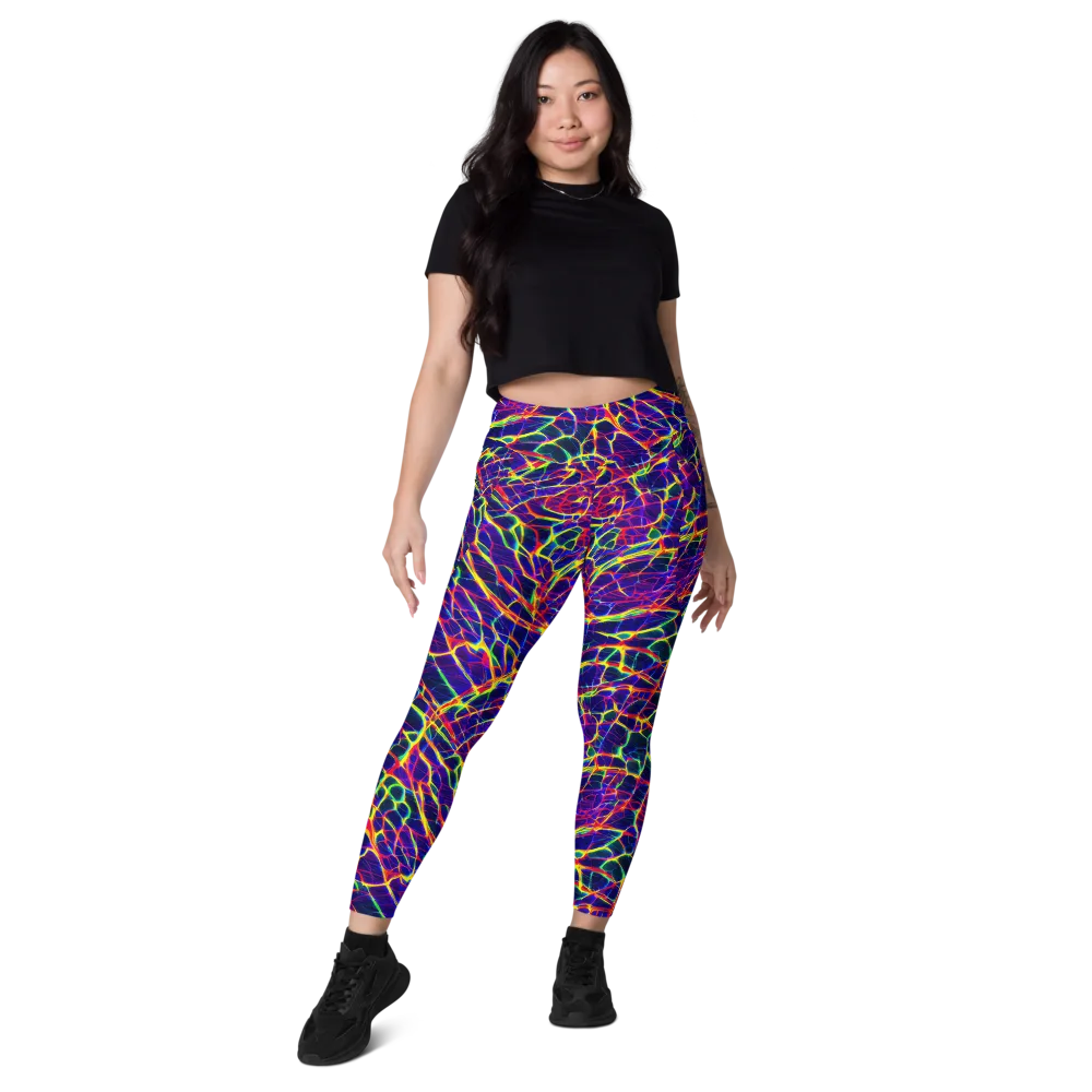 Acid Network on Leggings with Pockets — Front