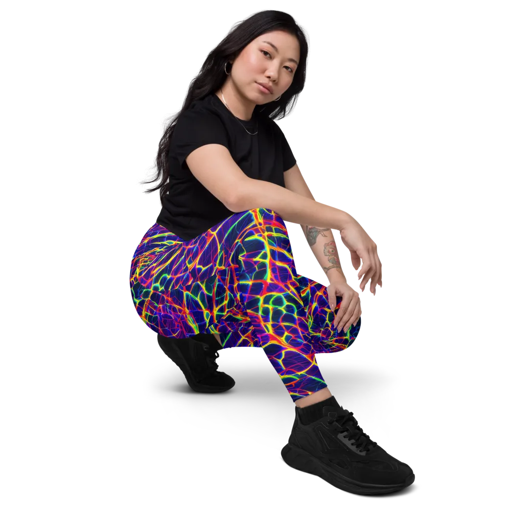 Acid Network on Leggings with Pockets — Right Front