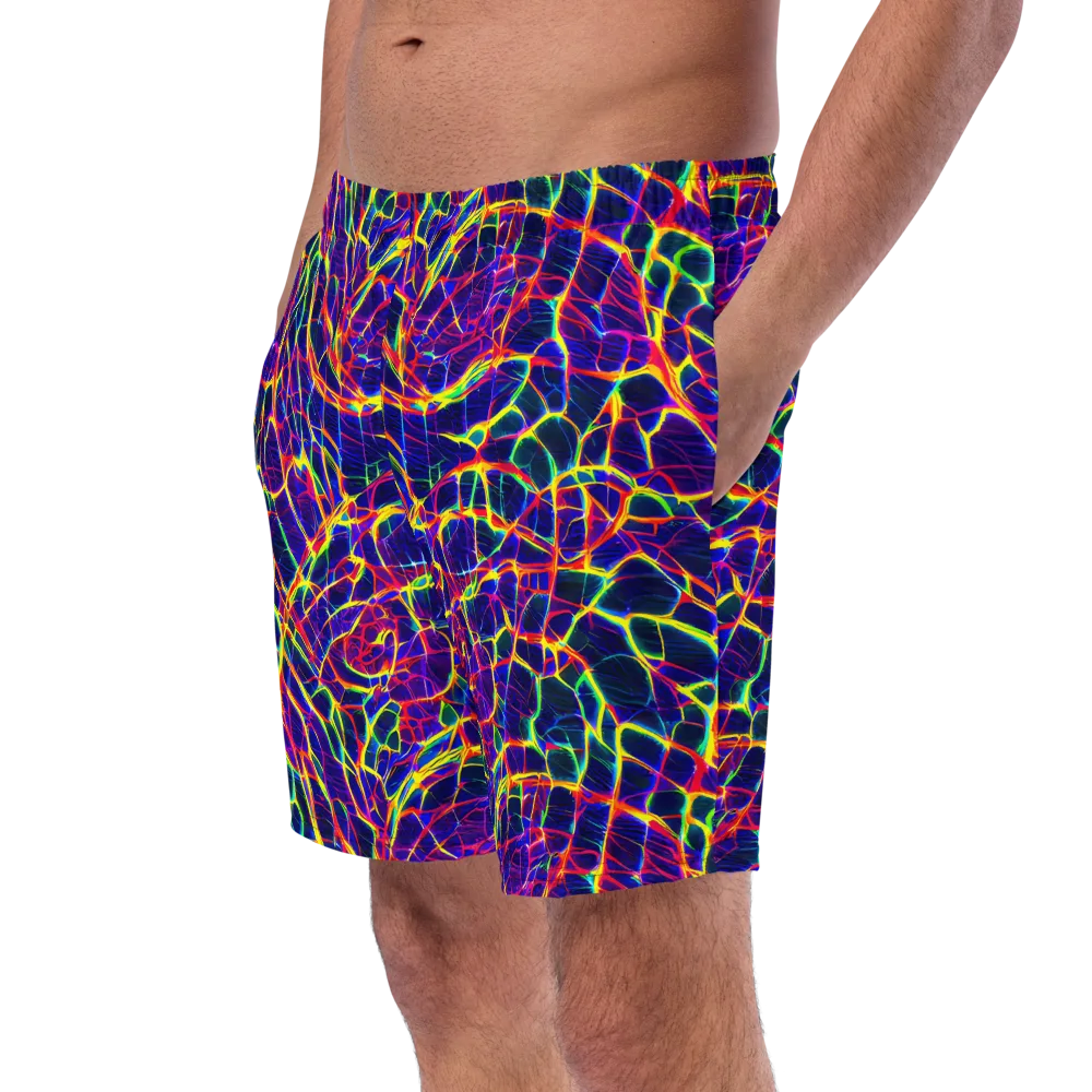 Acid Network on Swim Trunks — Left Front