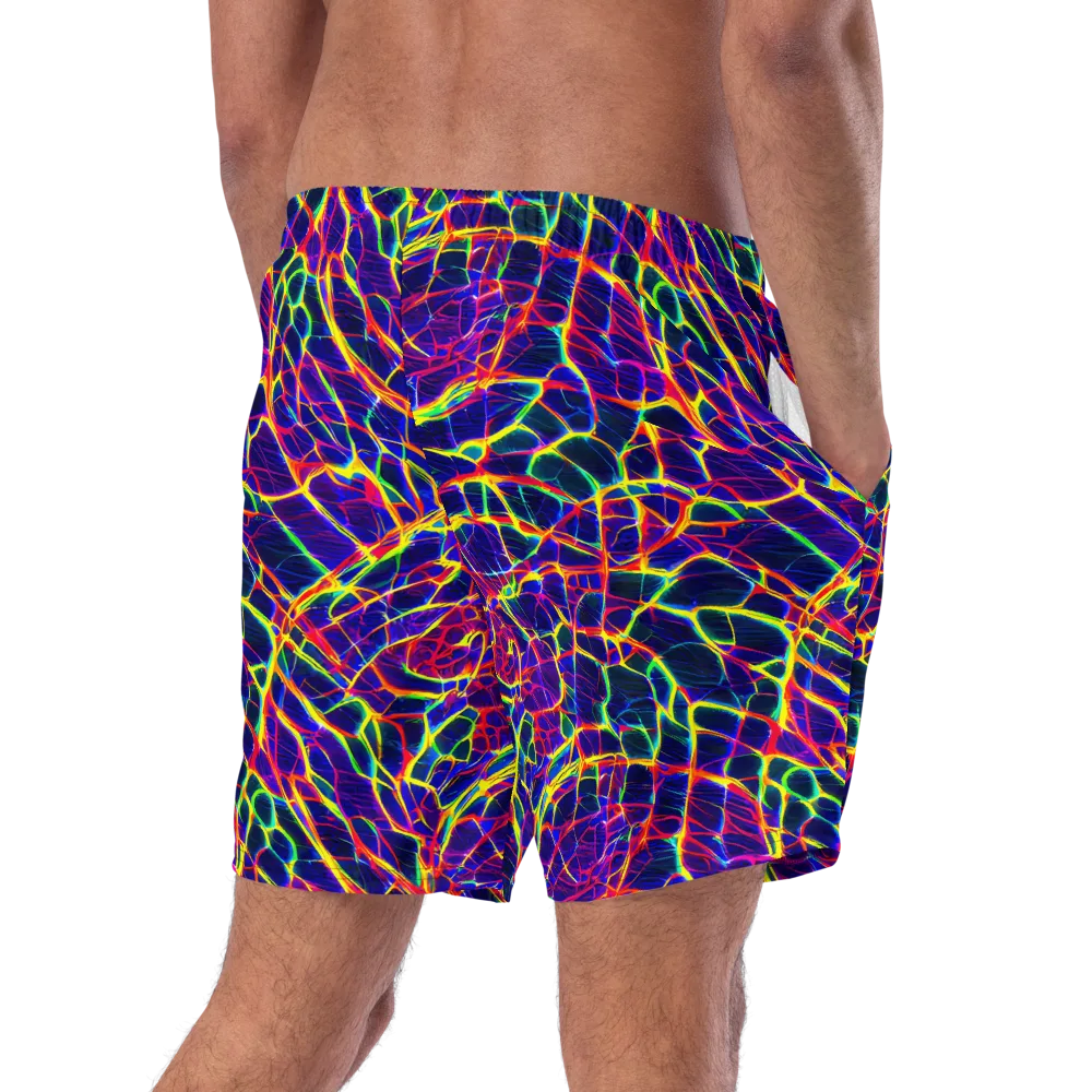 Acid Network on Swim Trunks — Right Back