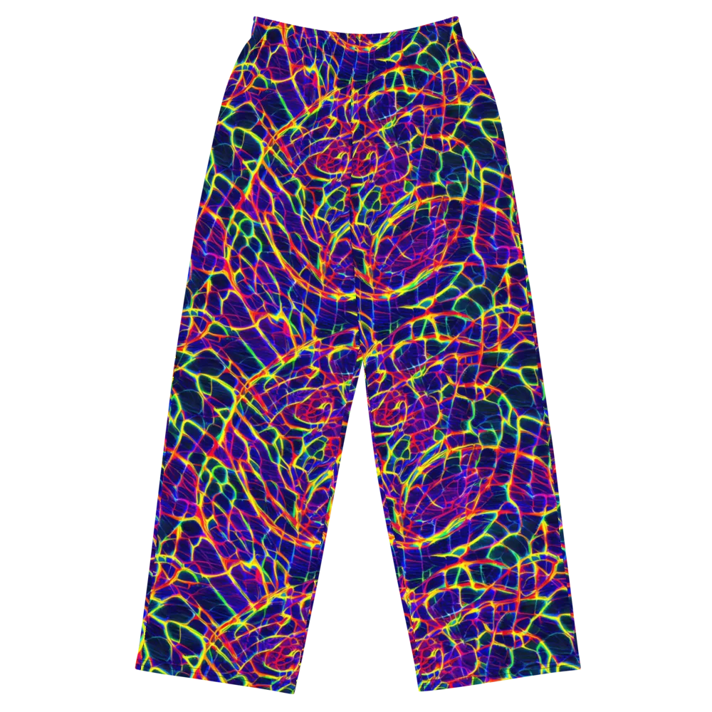 Acid Network on Wide-Leg Pants — Front