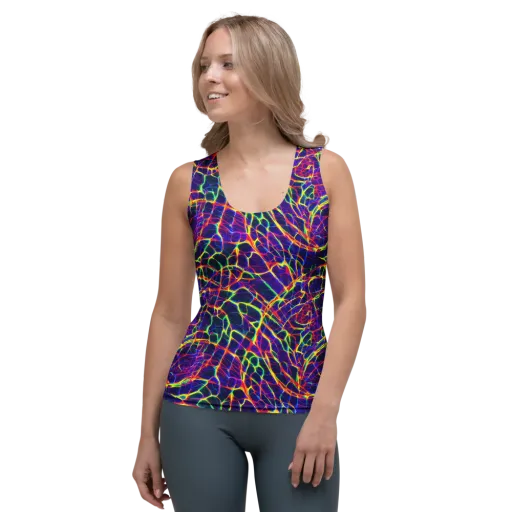 Acid Network on a Women's Tank Top
