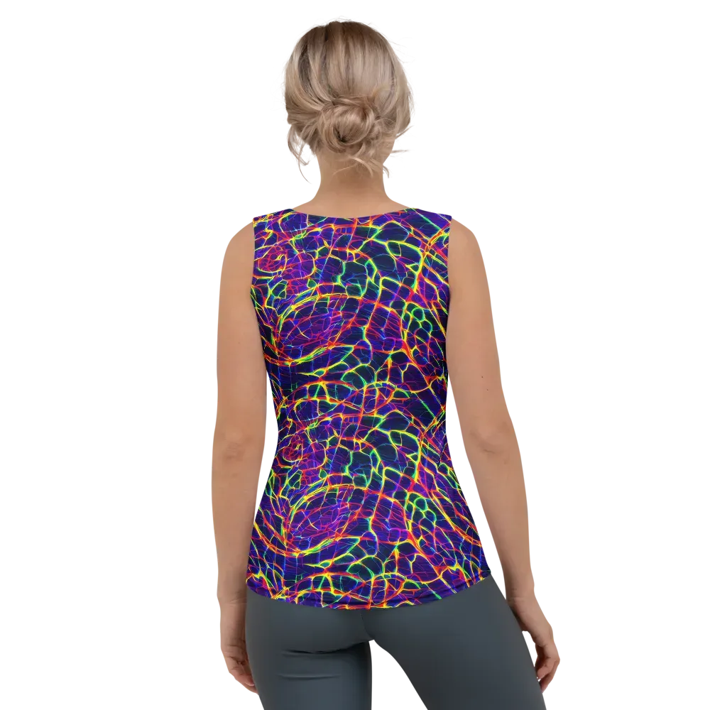 Acid Network on Women's Tank Top — Back